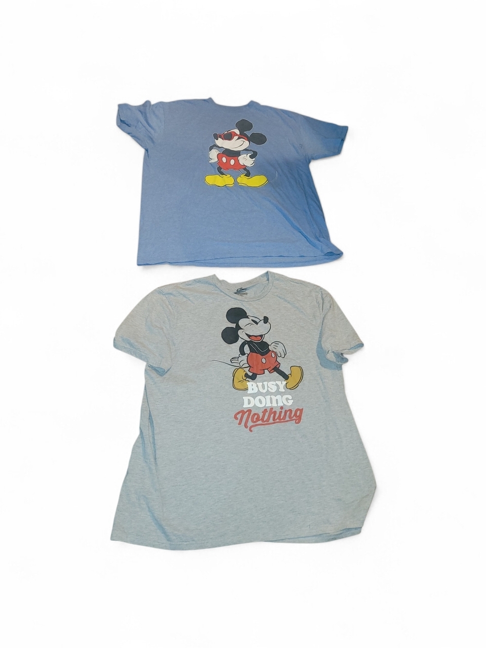 Disney Mickey Mouse Short Sleeve Tee in Light Blue and Heather Gray